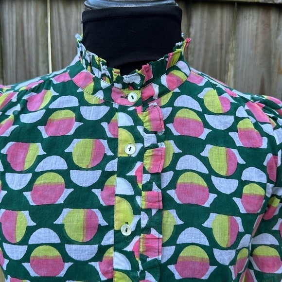 Banjanan cotton button up shirt, size XS - Picture 2 of 7